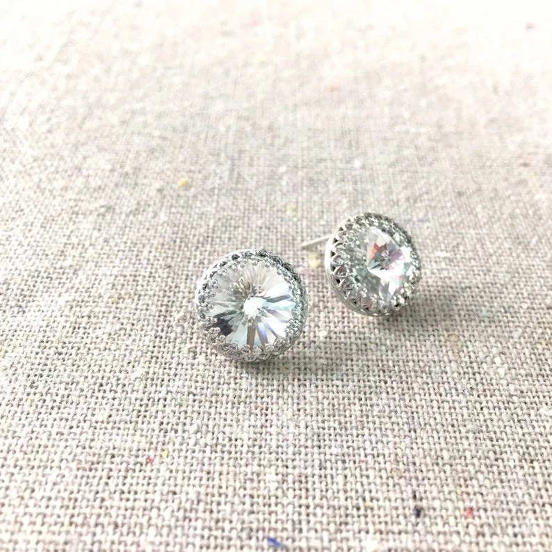 Large Peak Crown Post Earrings