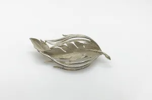 Lisner Silver Leaf Vintage Brooch