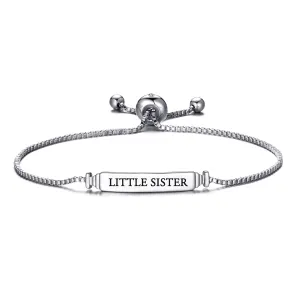 Little Sister ID Friendship Bracelet Created with Zircondia® Crystals