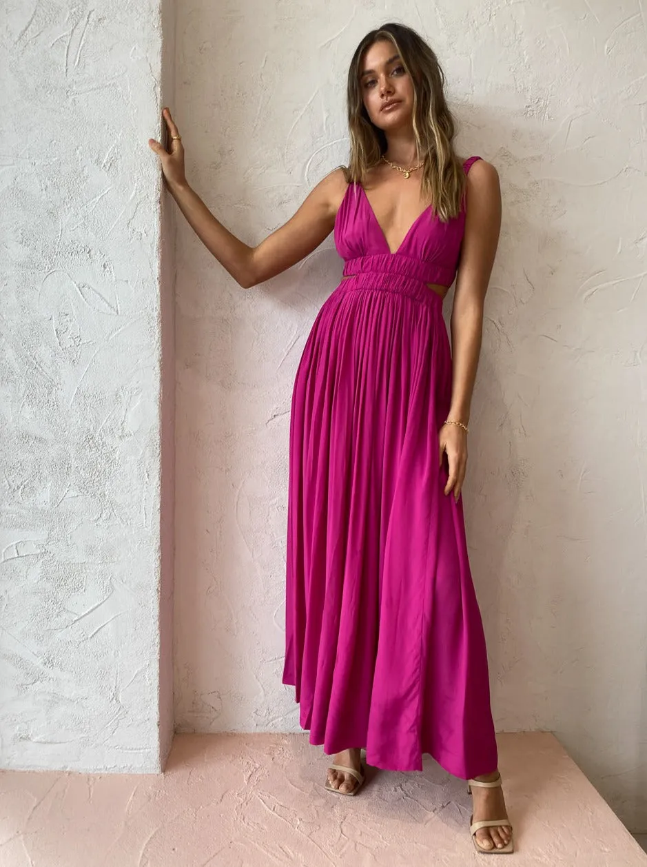 Magali Pascal Jillian Maxi Dress in Berry