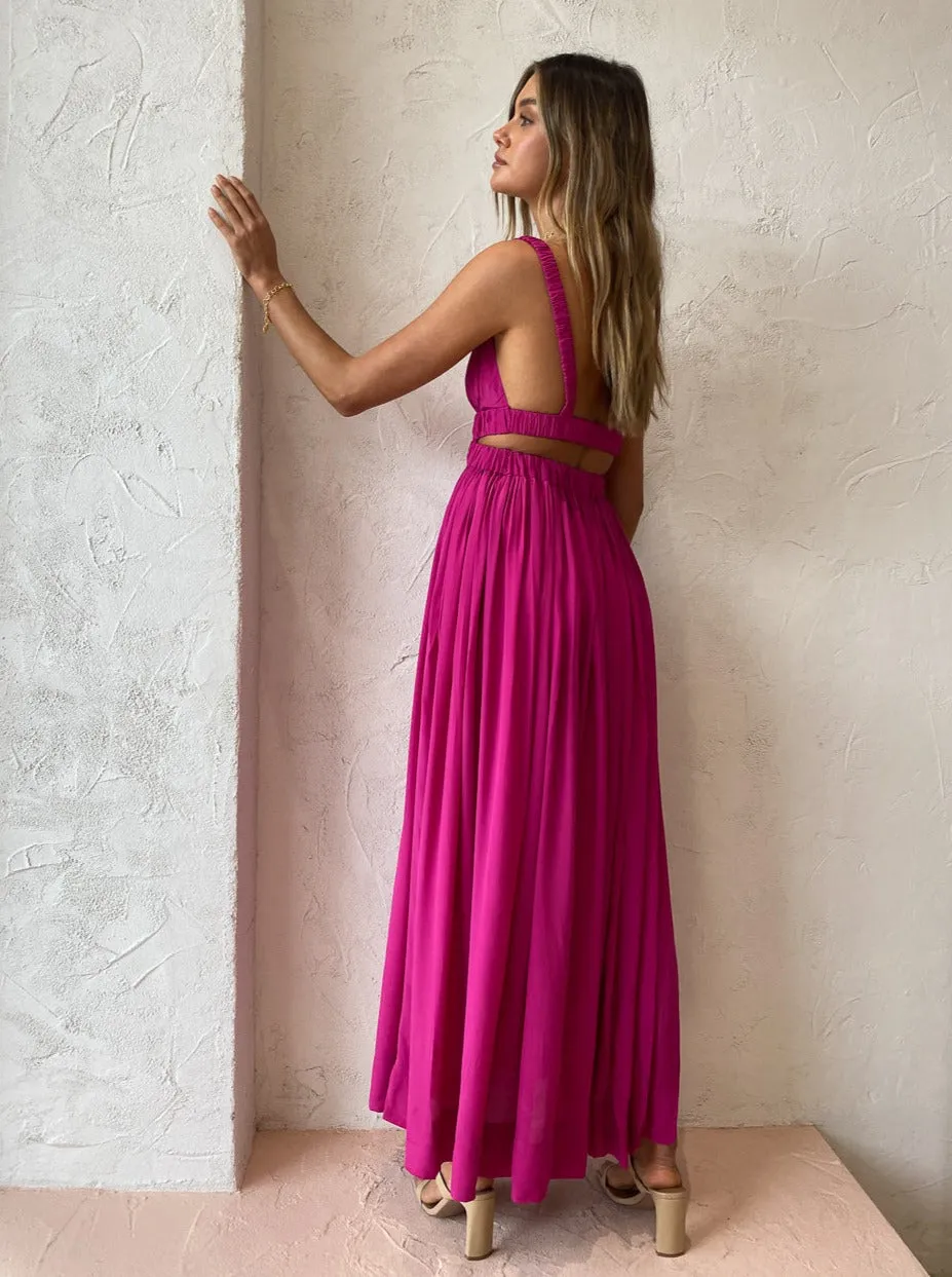 Magali Pascal Jillian Maxi Dress in Berry