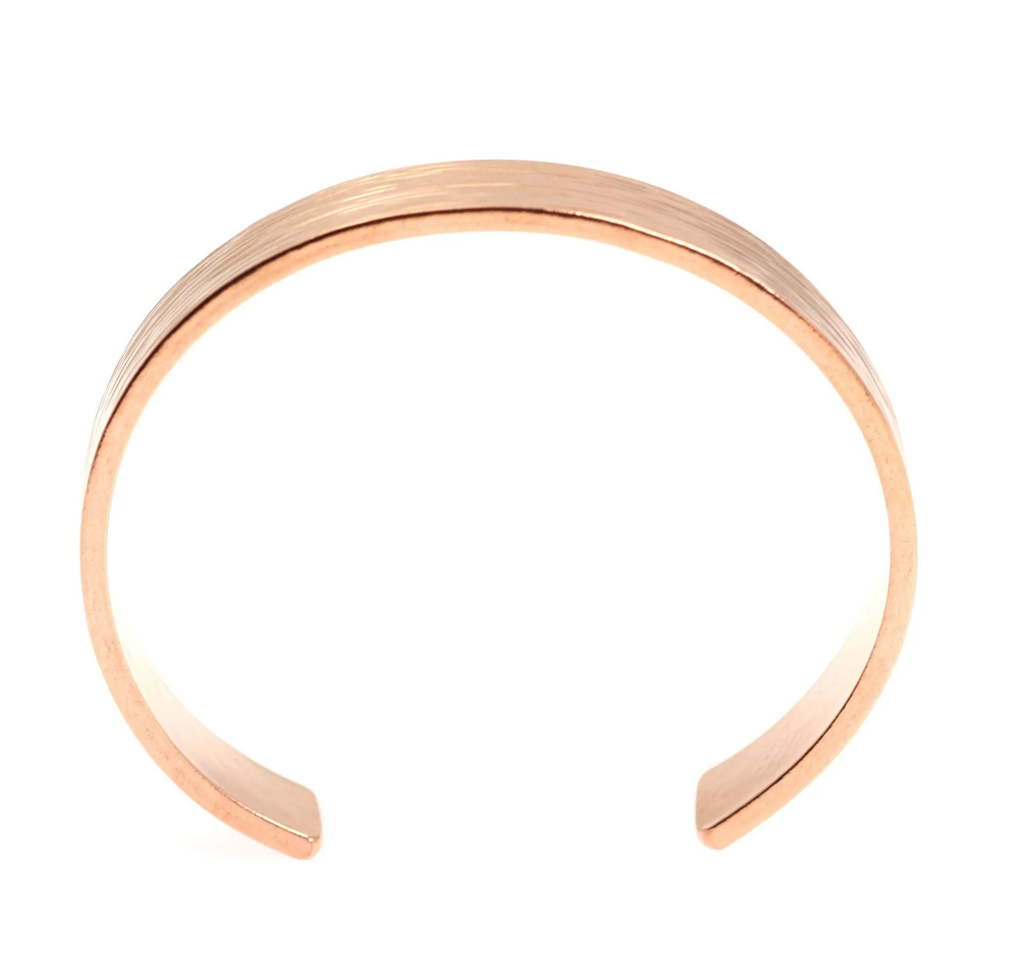 Men's Wide Bark Copper Cuff Bracelet - 10mm Wide