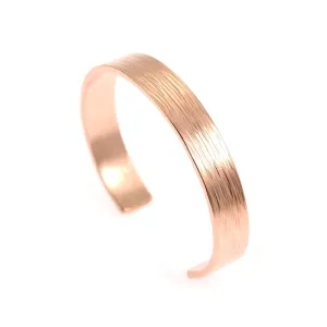 Men's Wide Bark Copper Cuff Bracelet - 10mm Wide