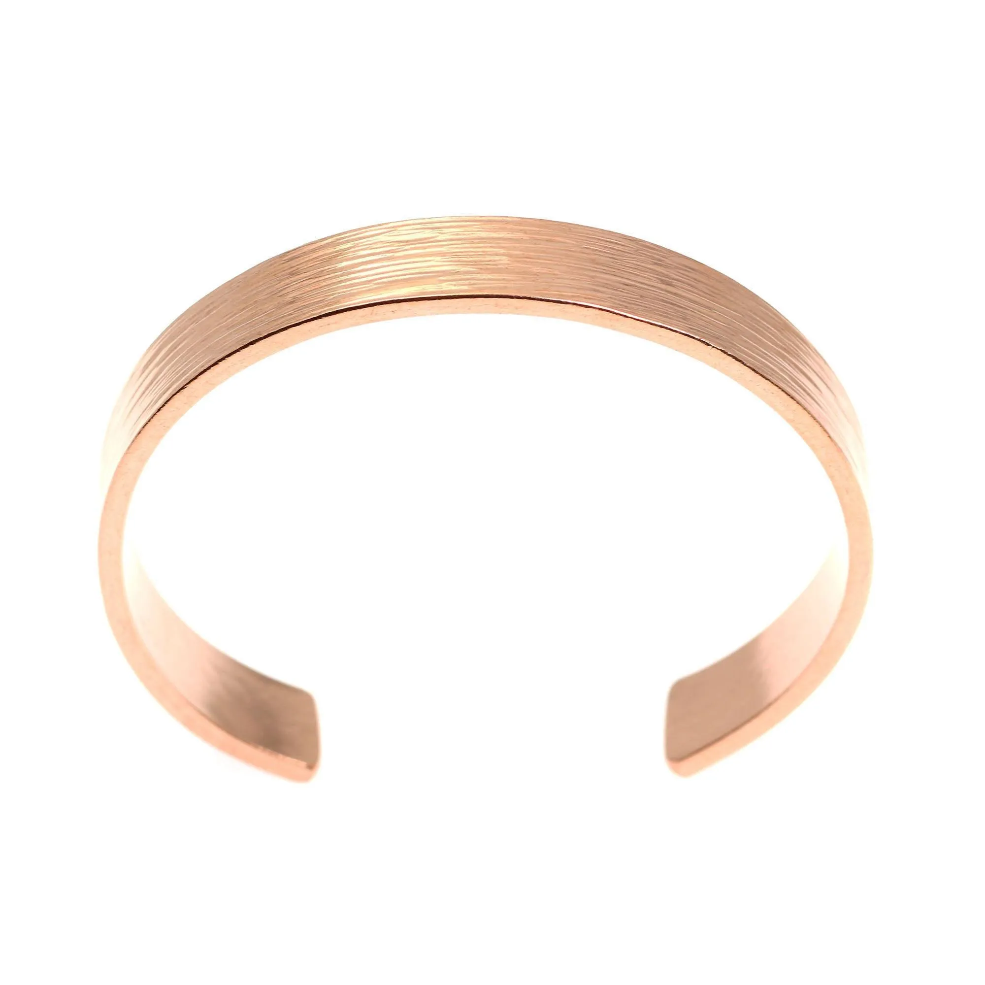 Men's Wide Bark Copper Cuff Bracelet - 10mm Wide