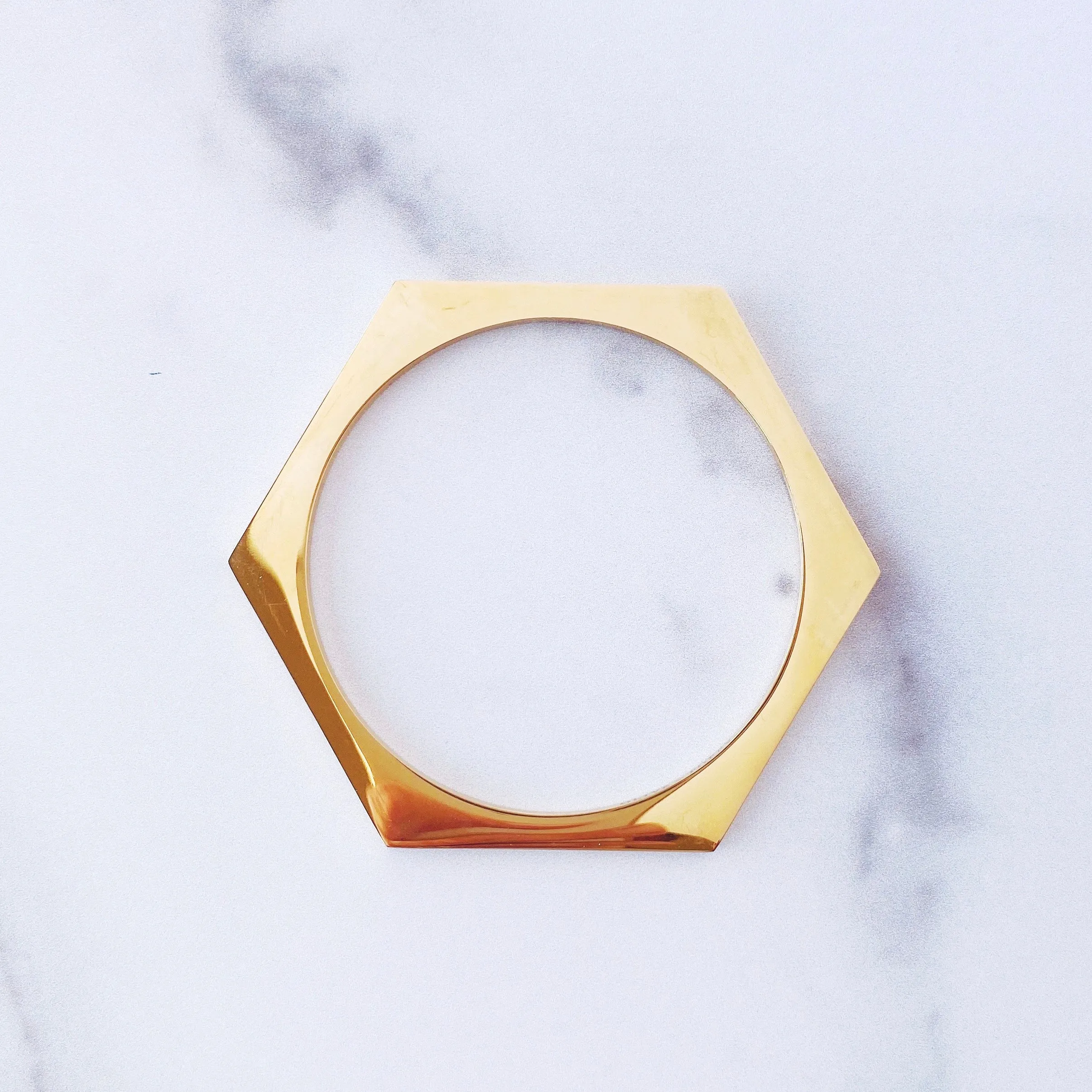 Metallic Hexagon Stacking Bracelets