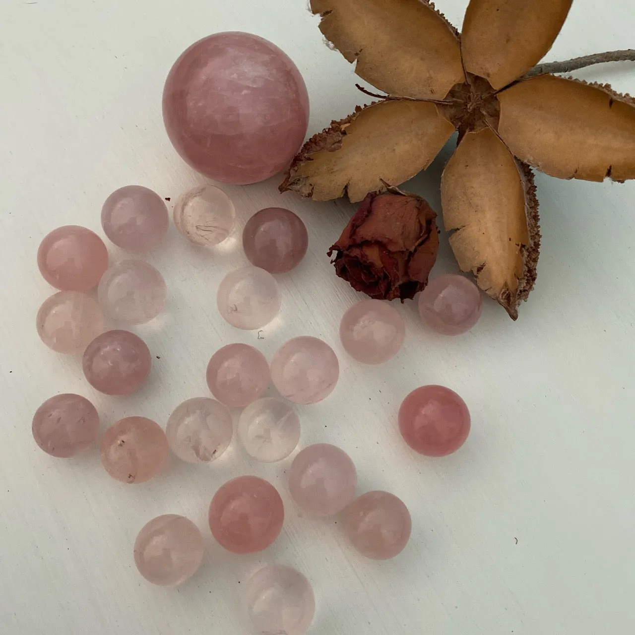 Mini Rose Quartz Crystal Sphere