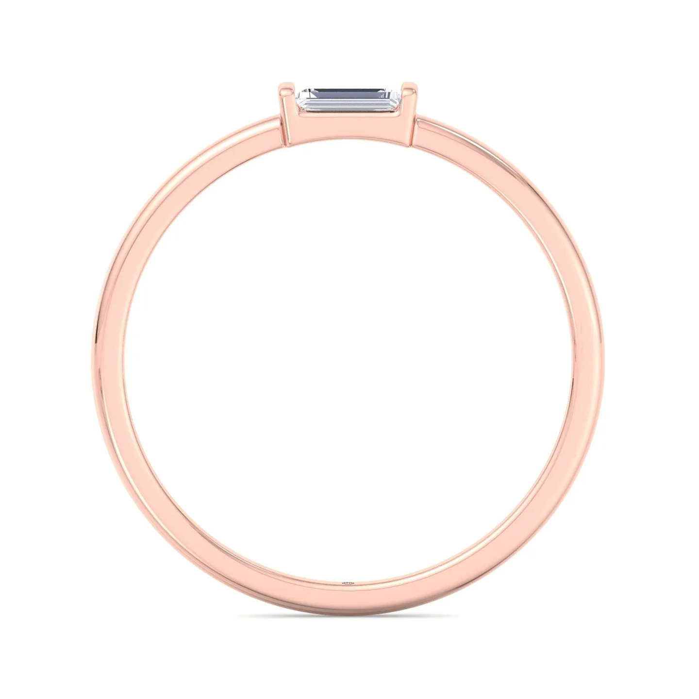 Molara - Dainty Baguette Solitaire Stackable Ring