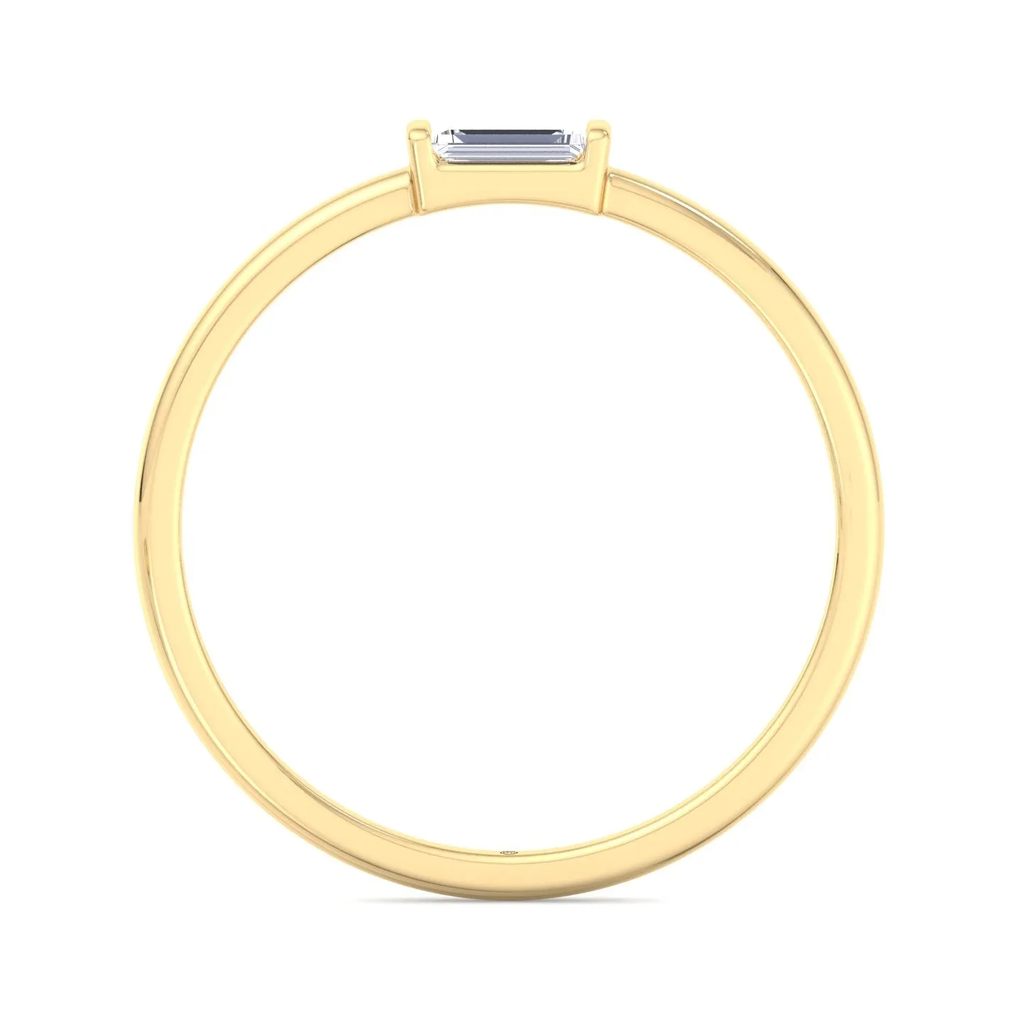 Molara - Dainty Baguette Solitaire Stackable Ring