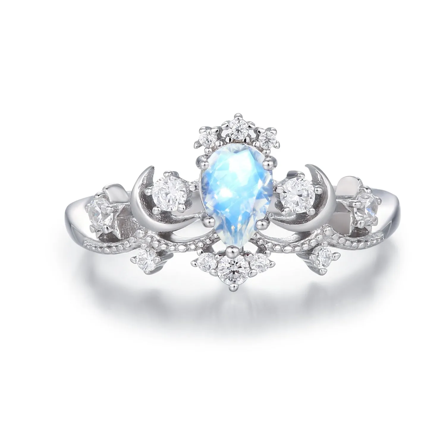 Moonlit Moonstone Ring