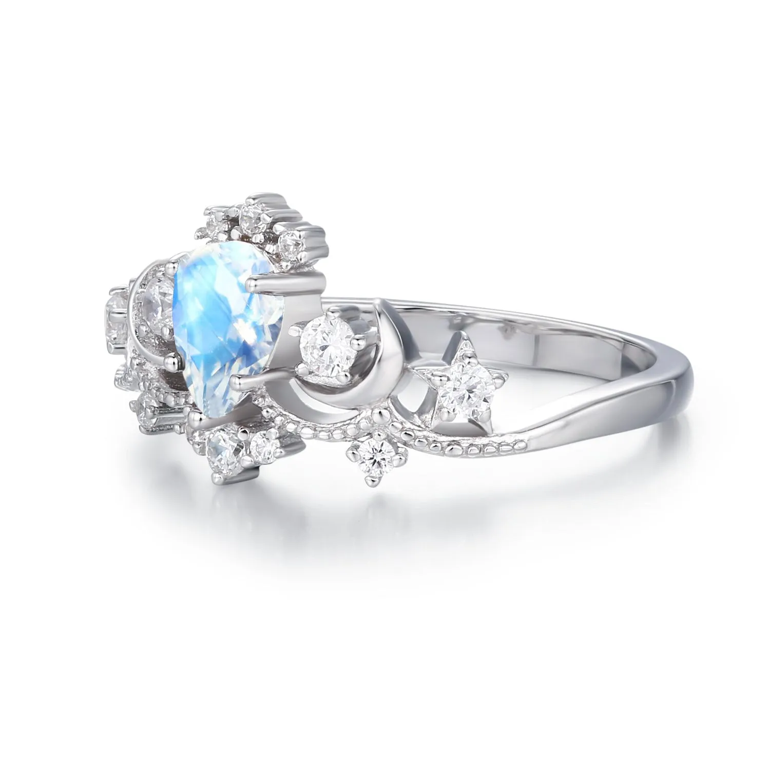 Moonlit Moonstone Ring