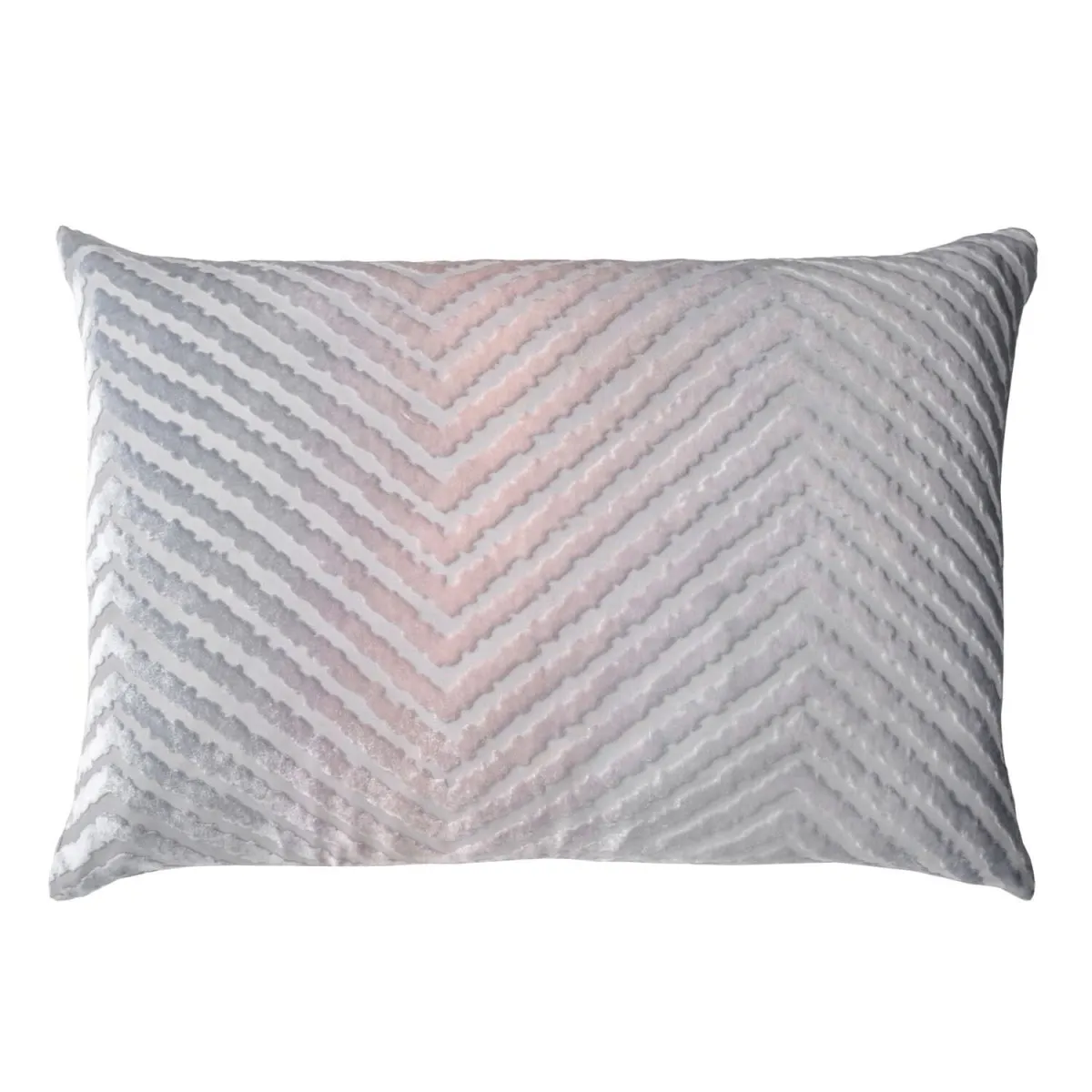 Moonstone Chevron Velvet Pillows by Kevin O'Brien Studio