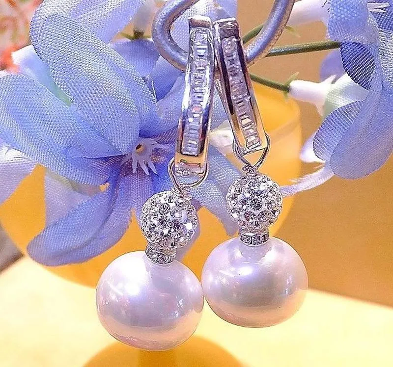 Mother of Pearl and Sterling Silver Bridal Earrings