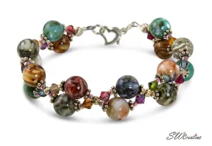 Mother of Pearl Twist Beaded Bracelet