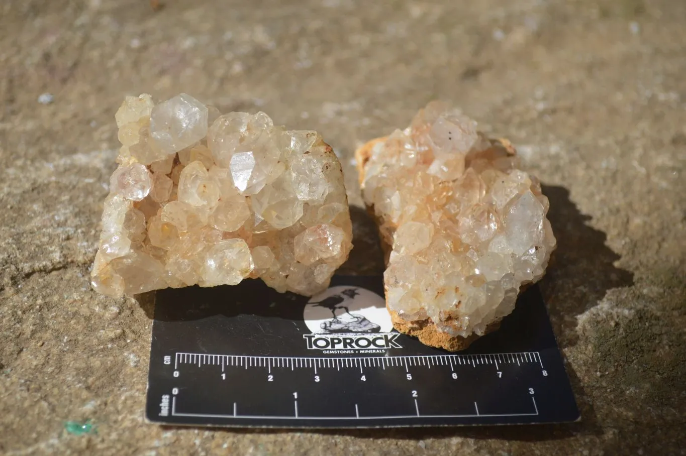 Natural Limonite Quartz Clusters x 13 From Mwinilunga, Zambia