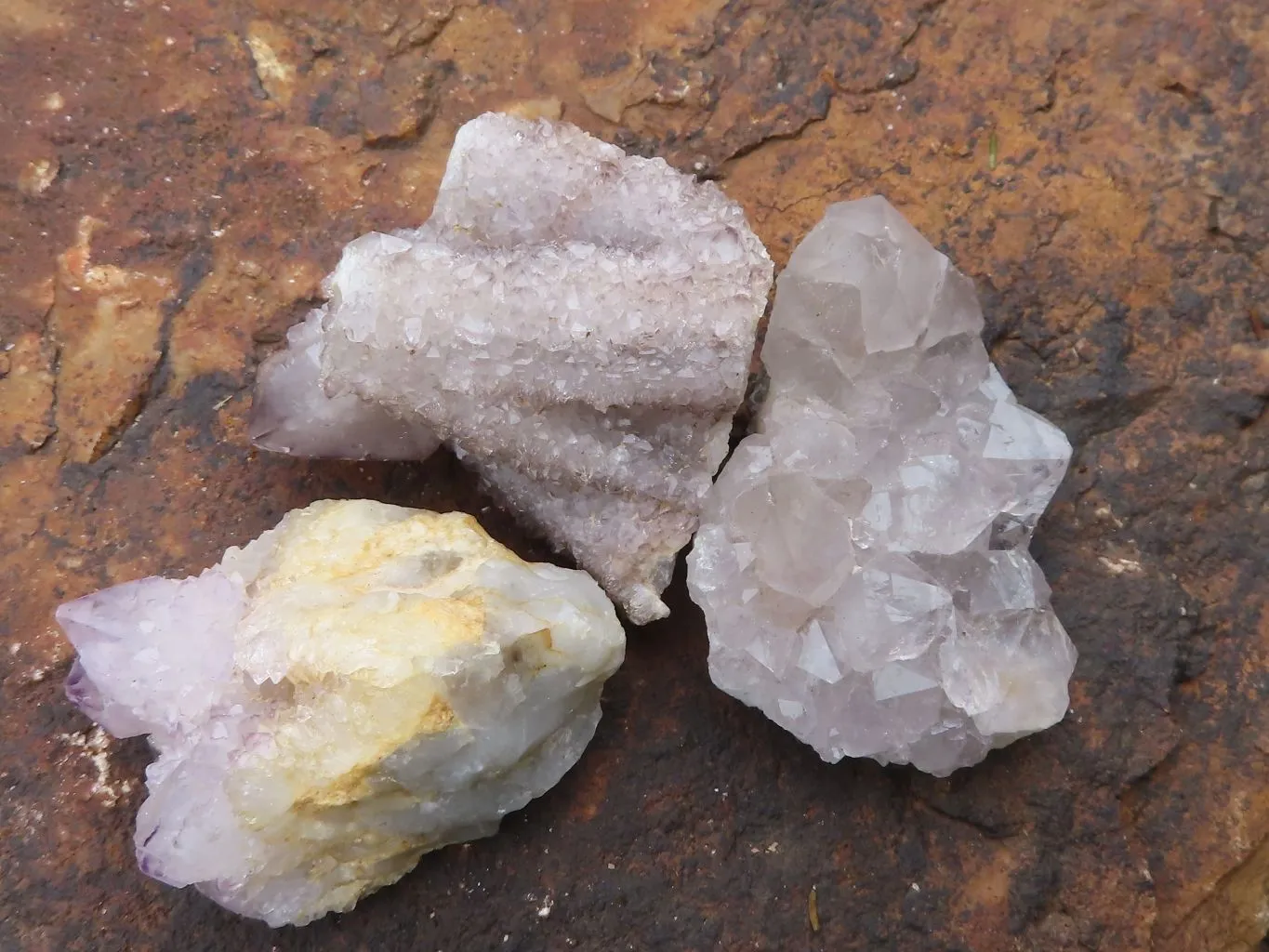 Natural Mixed Selection Of Mini Spirit Quartz Clusters x 35 From Boekenhouthoek, South Africa