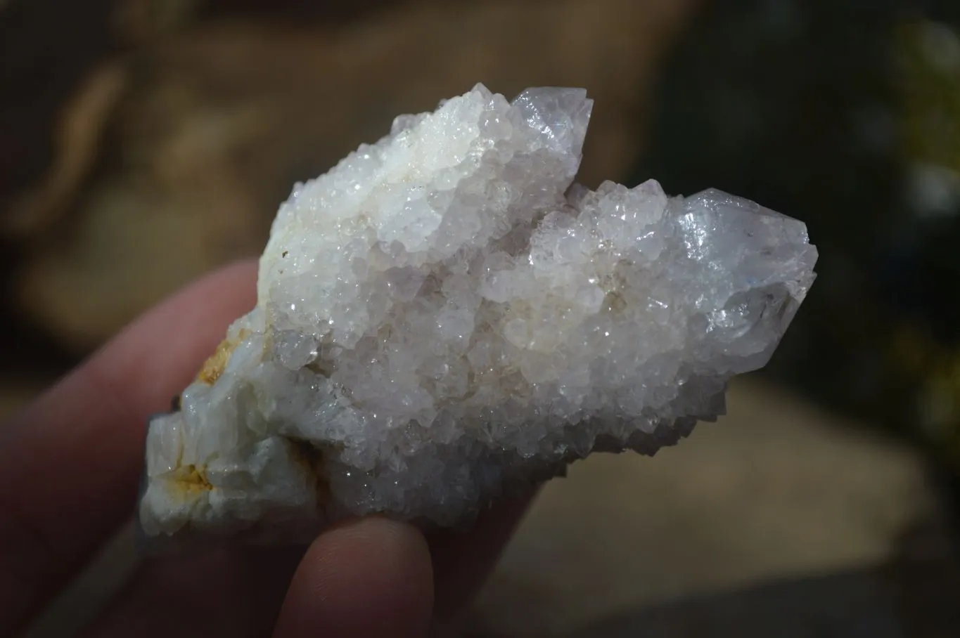 Natural Pale Lilac Spirit Quartz Clusters x 12 From Boekenhouthoek, South Africa