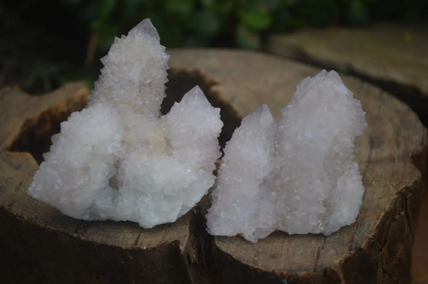 Natural Pale Lilac Spirit Quartz Clusters x 12 From Boekenhouthoek, South Africa