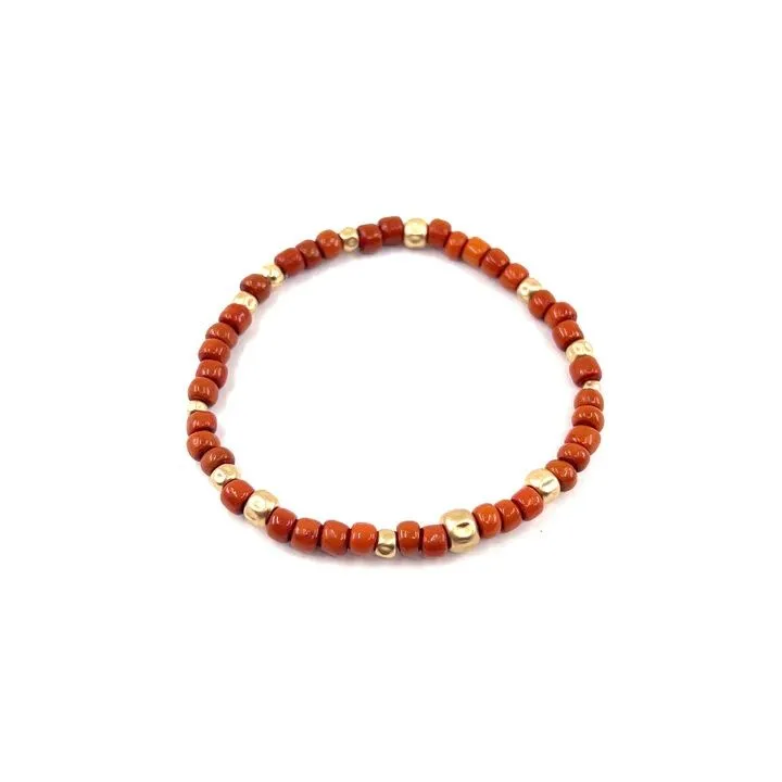 Ona Burned Amber 14K Goldfilled Bracelet w. Gemstones