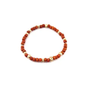 Ona Burned Amber 14K Goldfilled Bracelet w. Gemstones