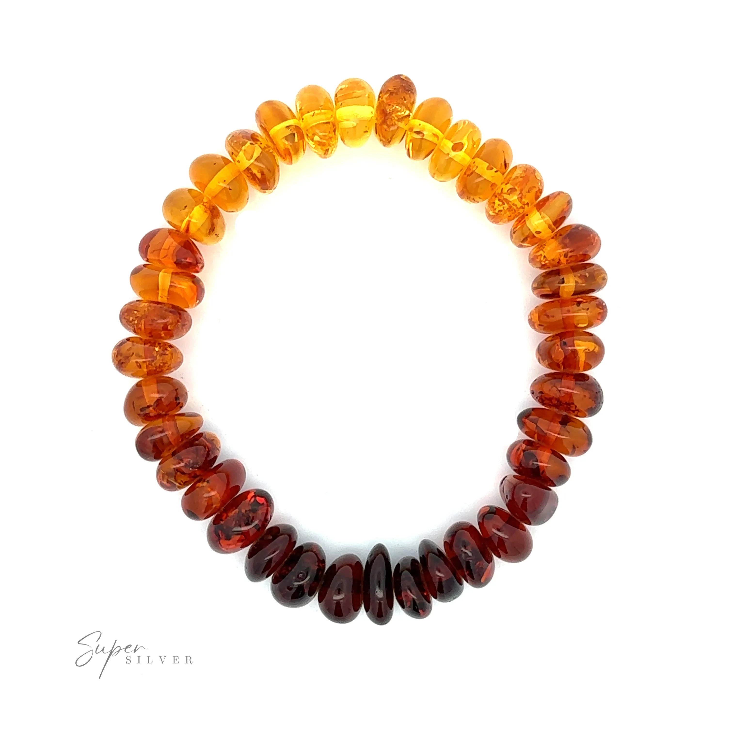 Outstanding Baltic Amber Rondelle Beaded Bracelet