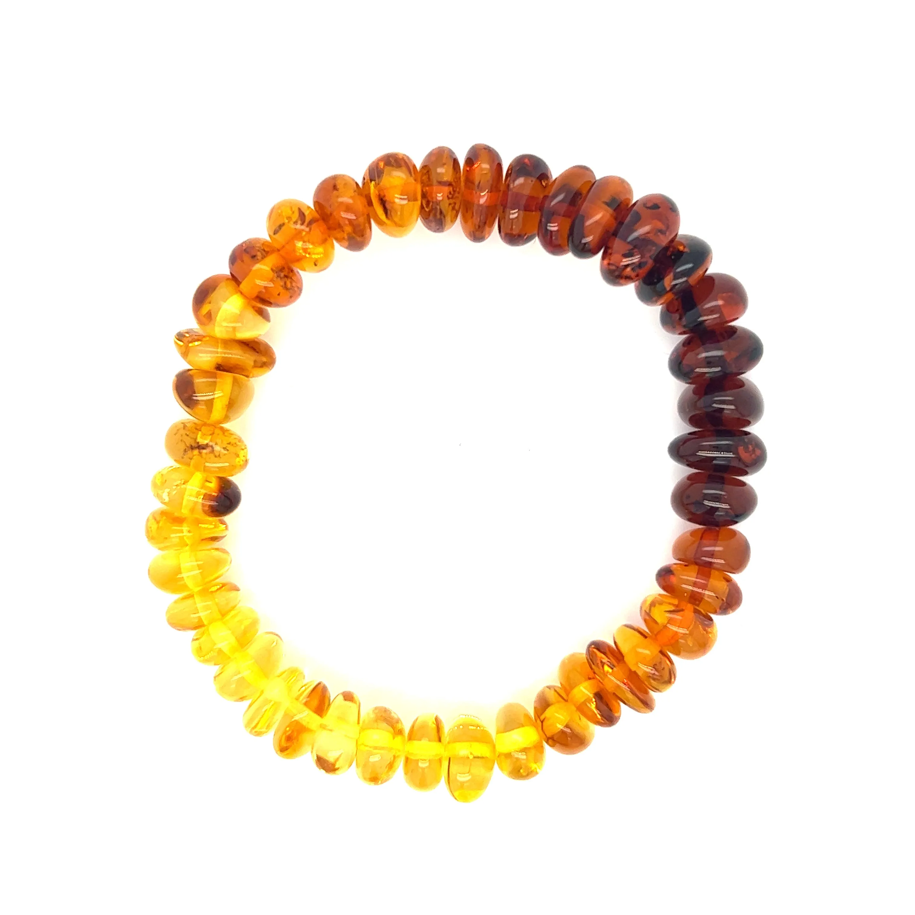 Outstanding Baltic Amber Rondelle Beaded Bracelet