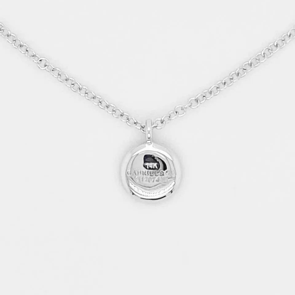 Pave Diamond Disk Necklace