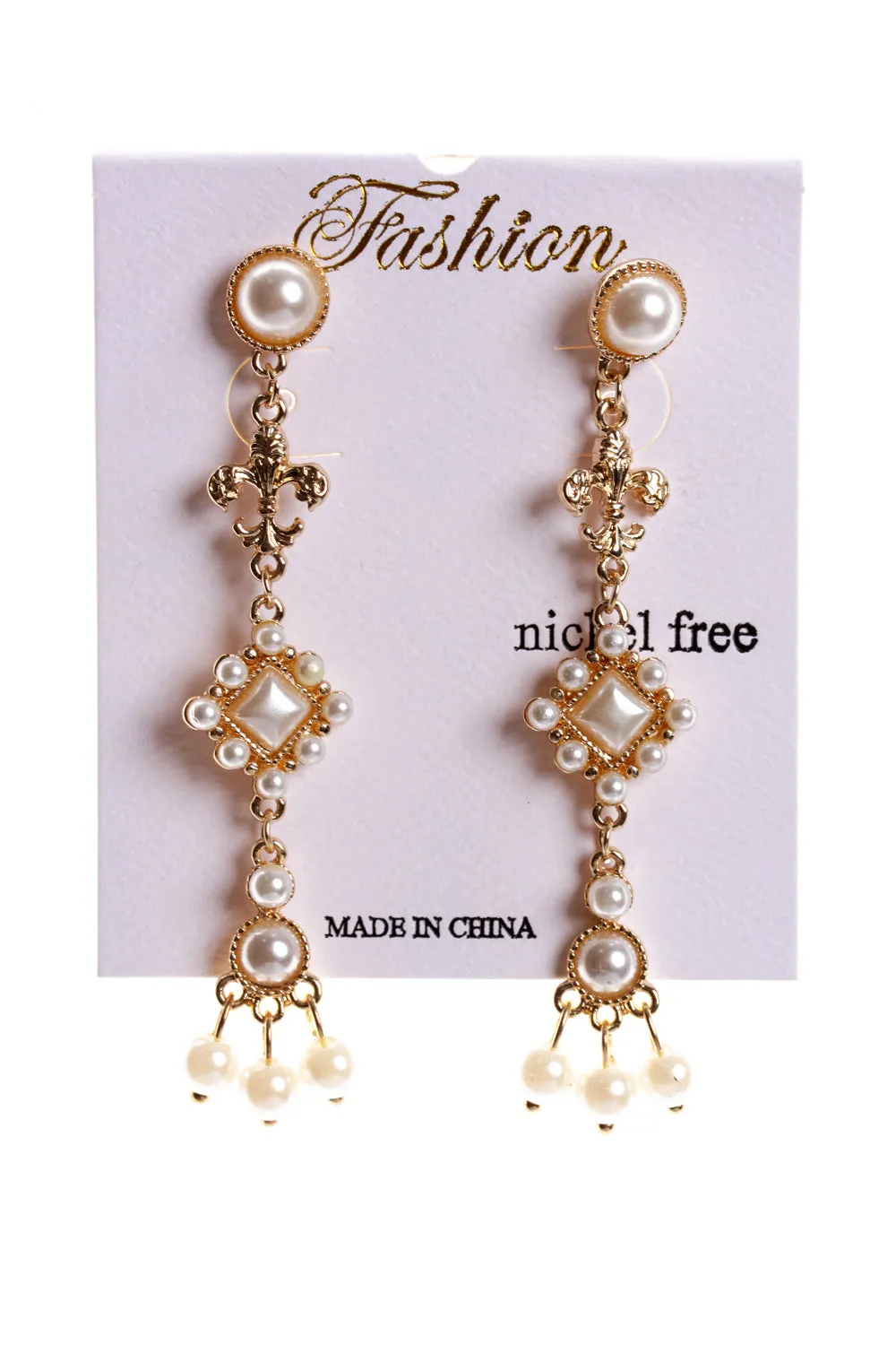 Pearl Dangling Earring in Gold