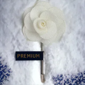 Peluche Brawny Delicacy White Brooch Lapel Pin