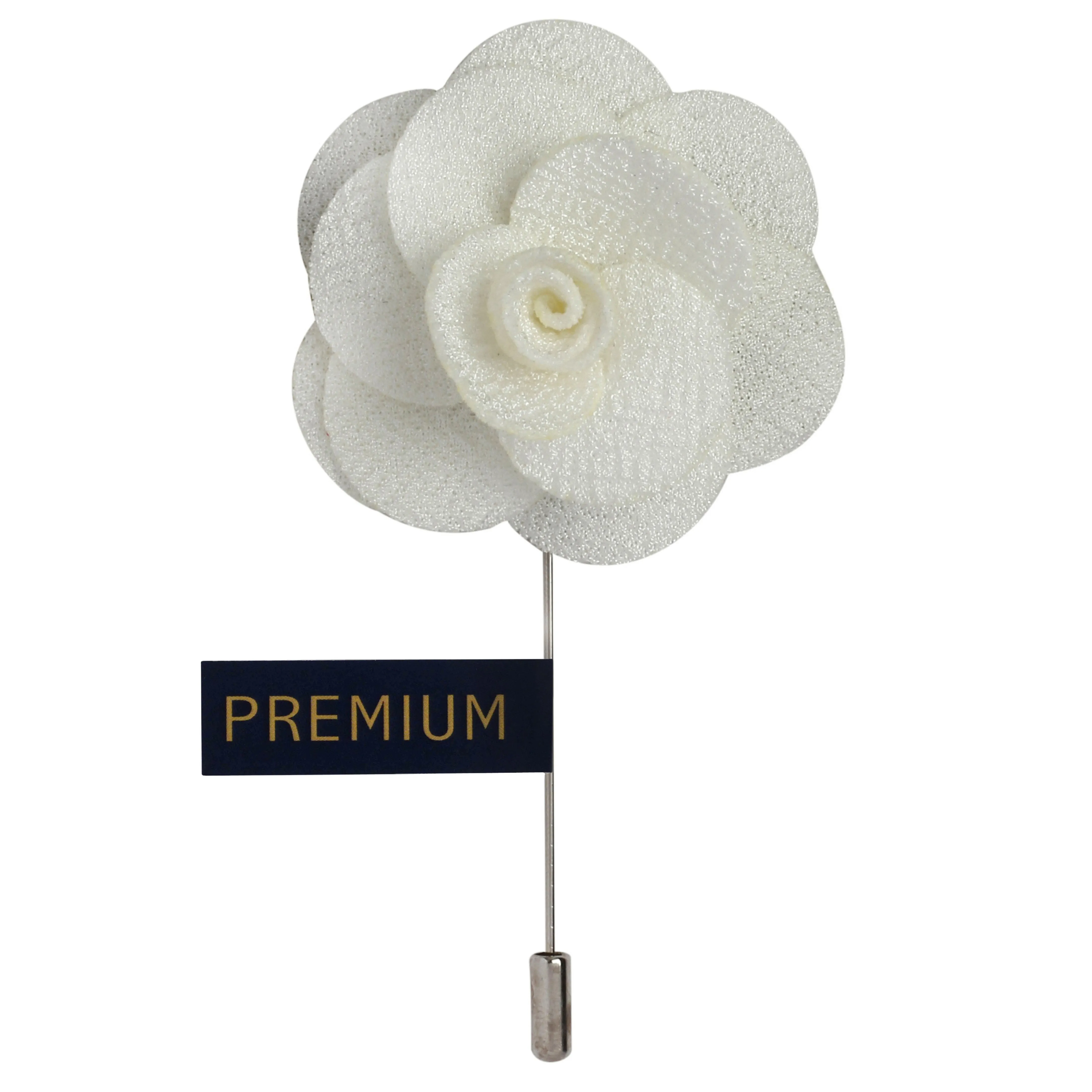 Peluche Brawny Delicacy White Brooch Lapel Pin