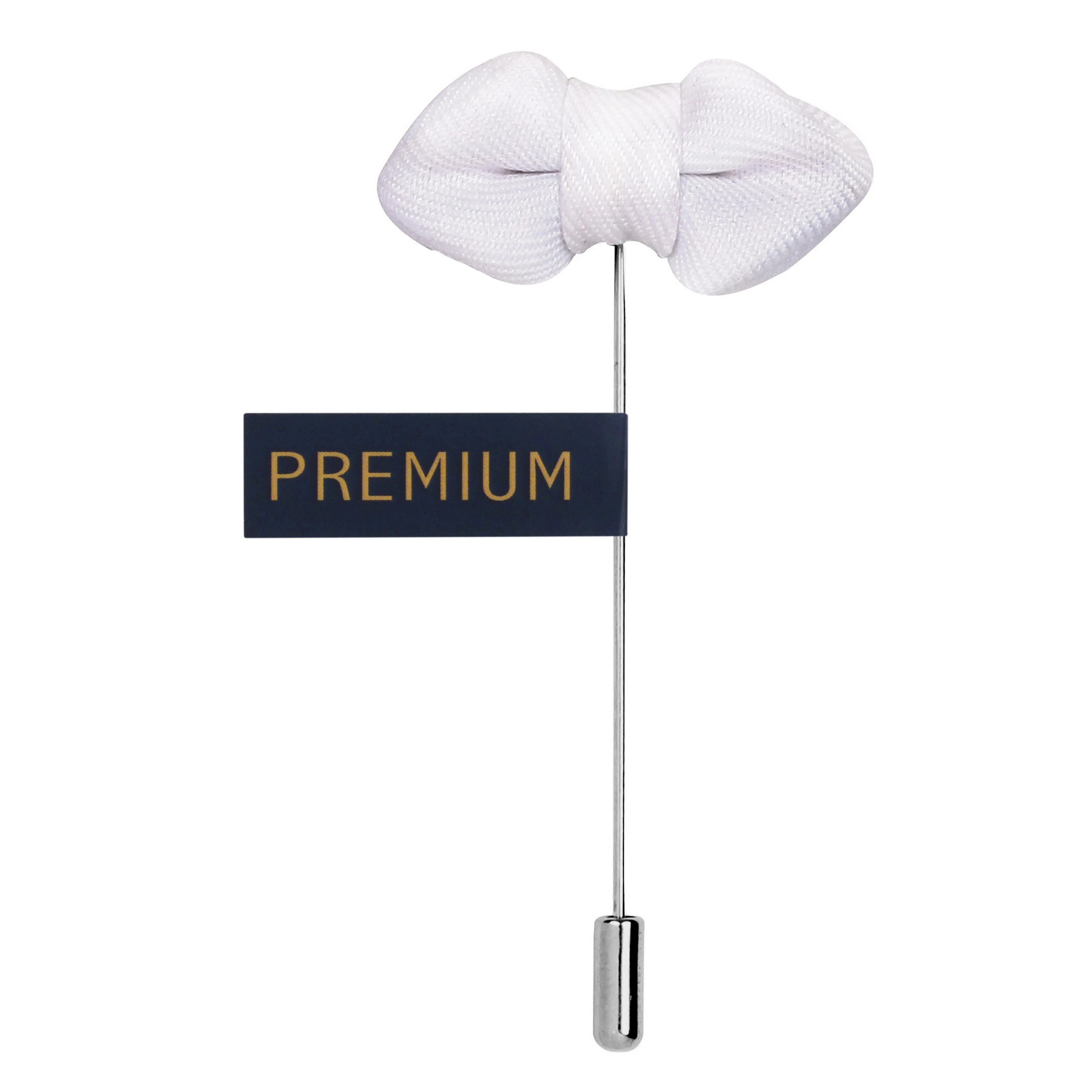 Peluche Mini Bow White Brooch Lapel Pin