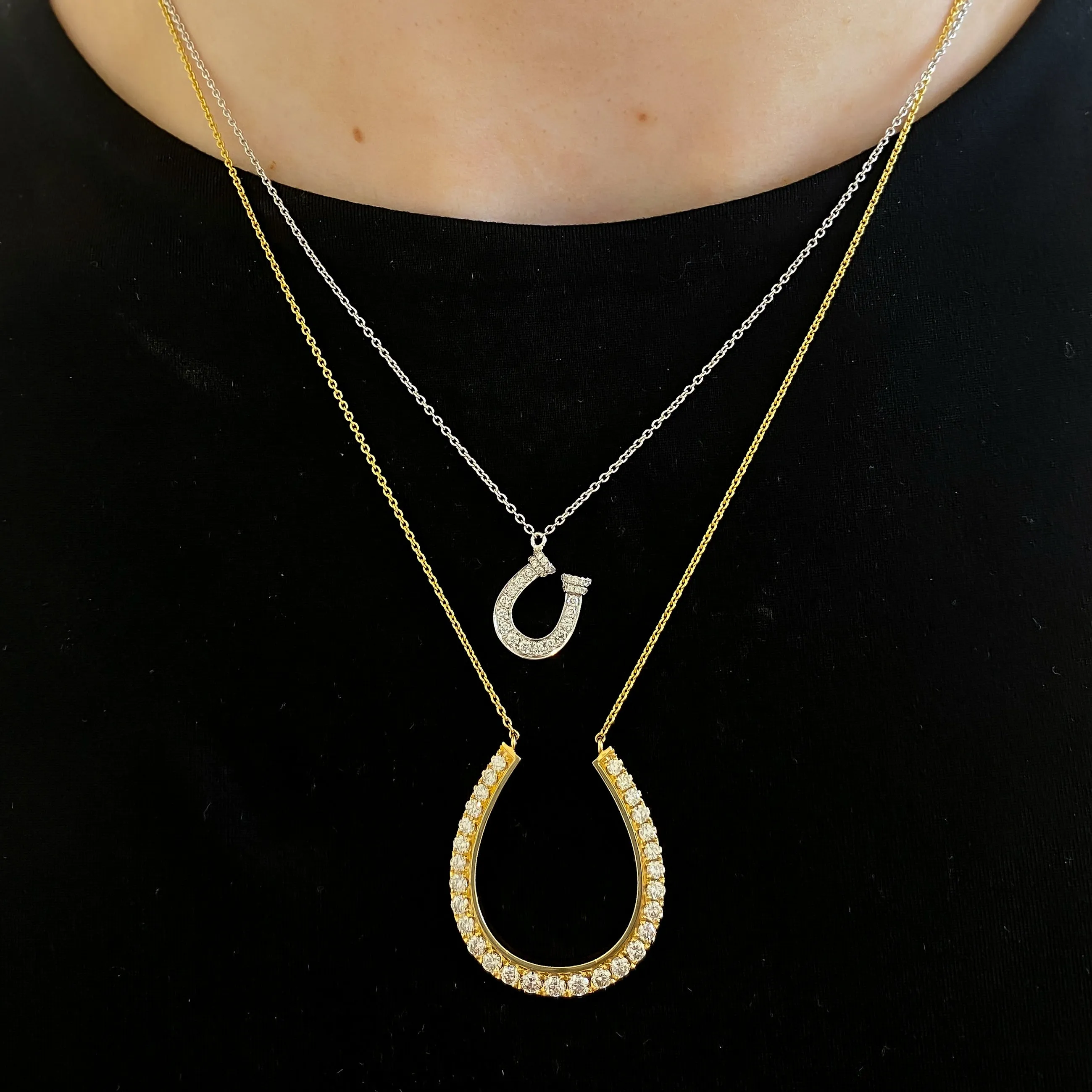 Petite Diamond Horseshoe Necklace