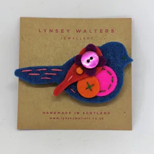 Pigeon Brooch - Multi Coloured