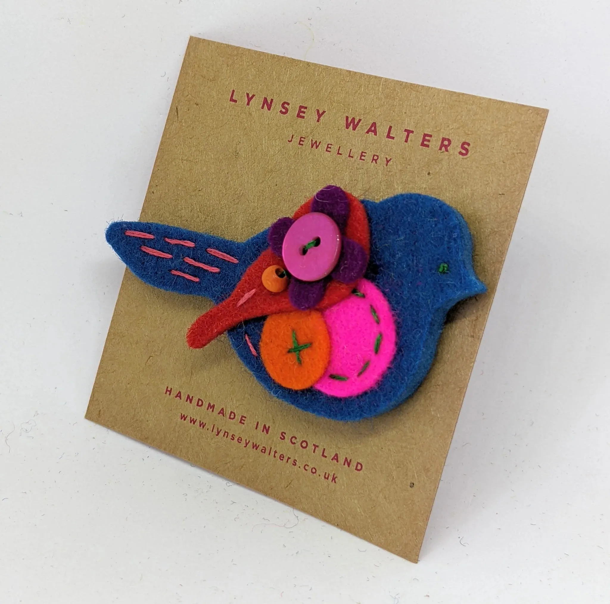 Pigeon Brooch - Multi Coloured