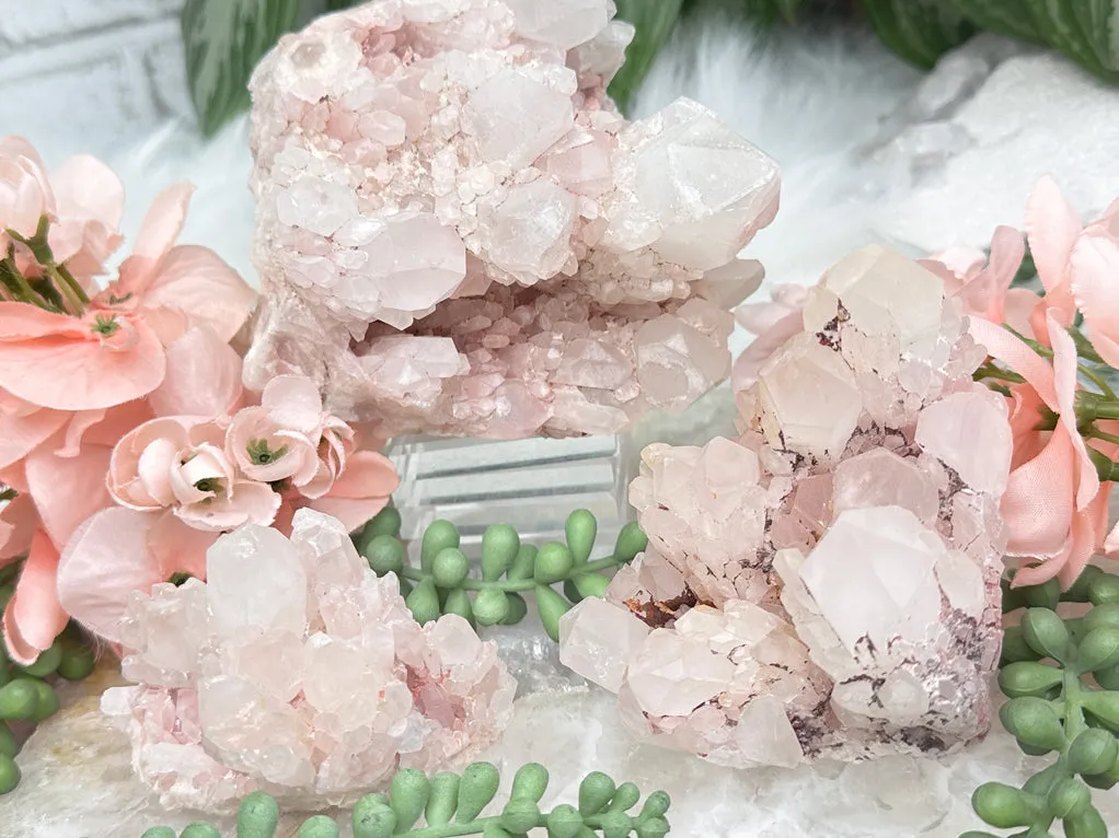 Pink Madagascar Quartz Clusters