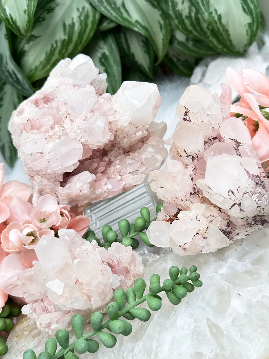 Pink Madagascar Quartz Clusters