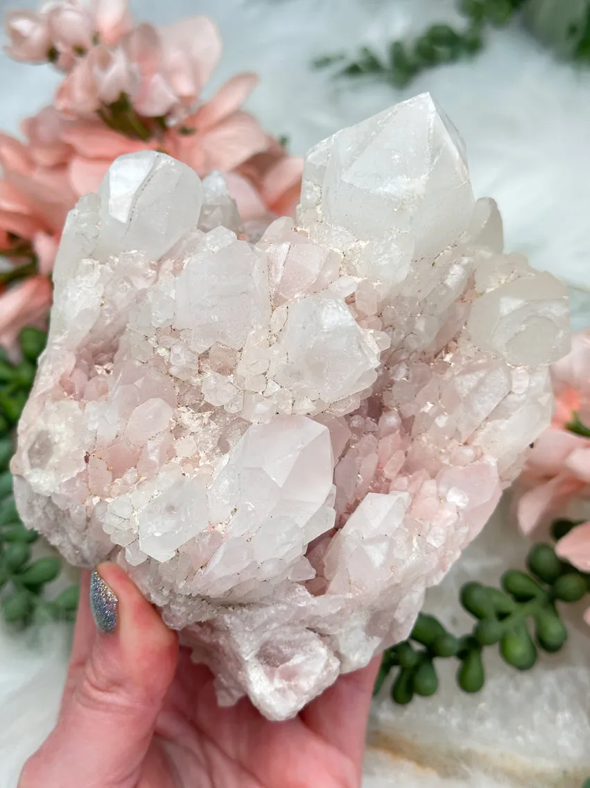 Pink Madagascar Quartz Clusters