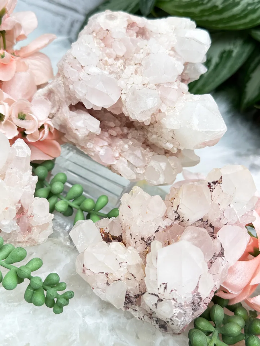 Pink Madagascar Quartz Clusters