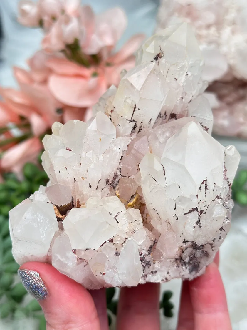 Pink Madagascar Quartz Clusters