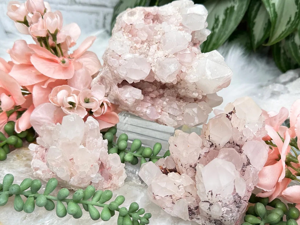 Pink Madagascar Quartz Clusters