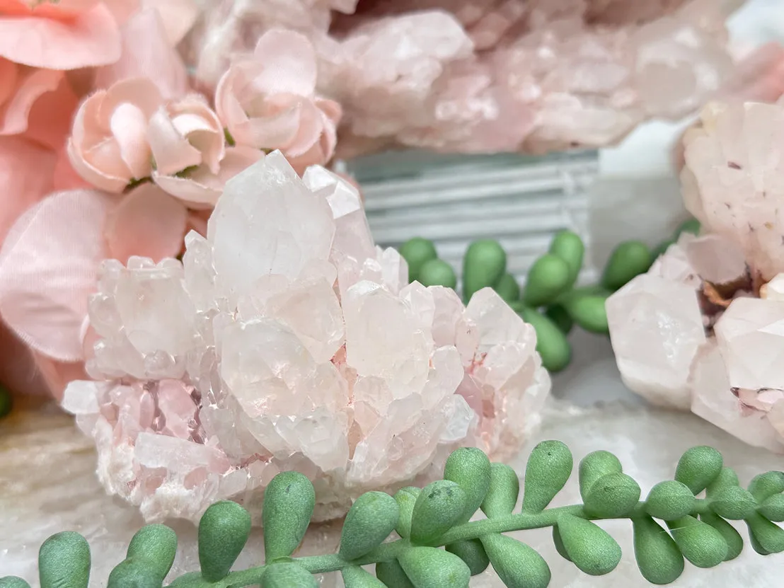 Pink Madagascar Quartz Clusters