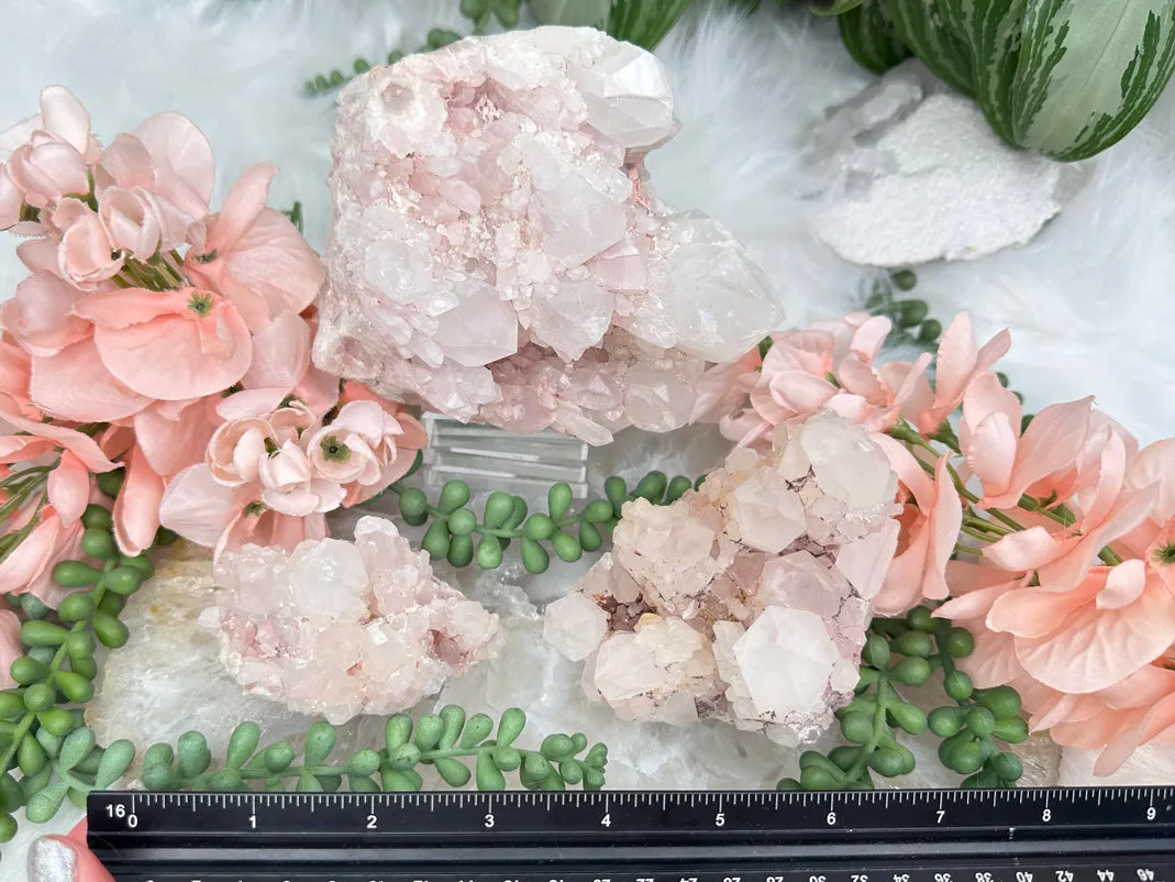 Pink Madagascar Quartz Clusters