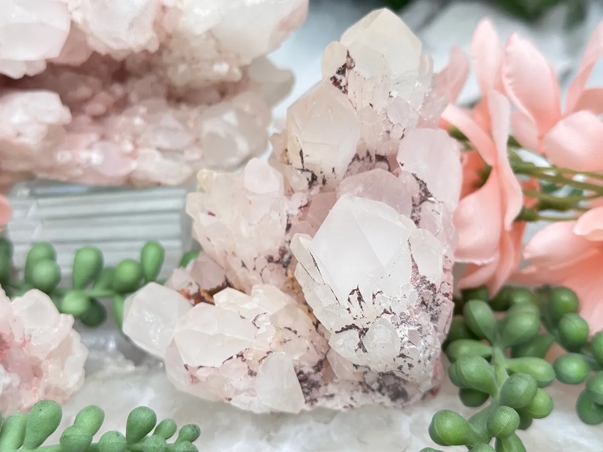 Pink Madagascar Quartz Clusters