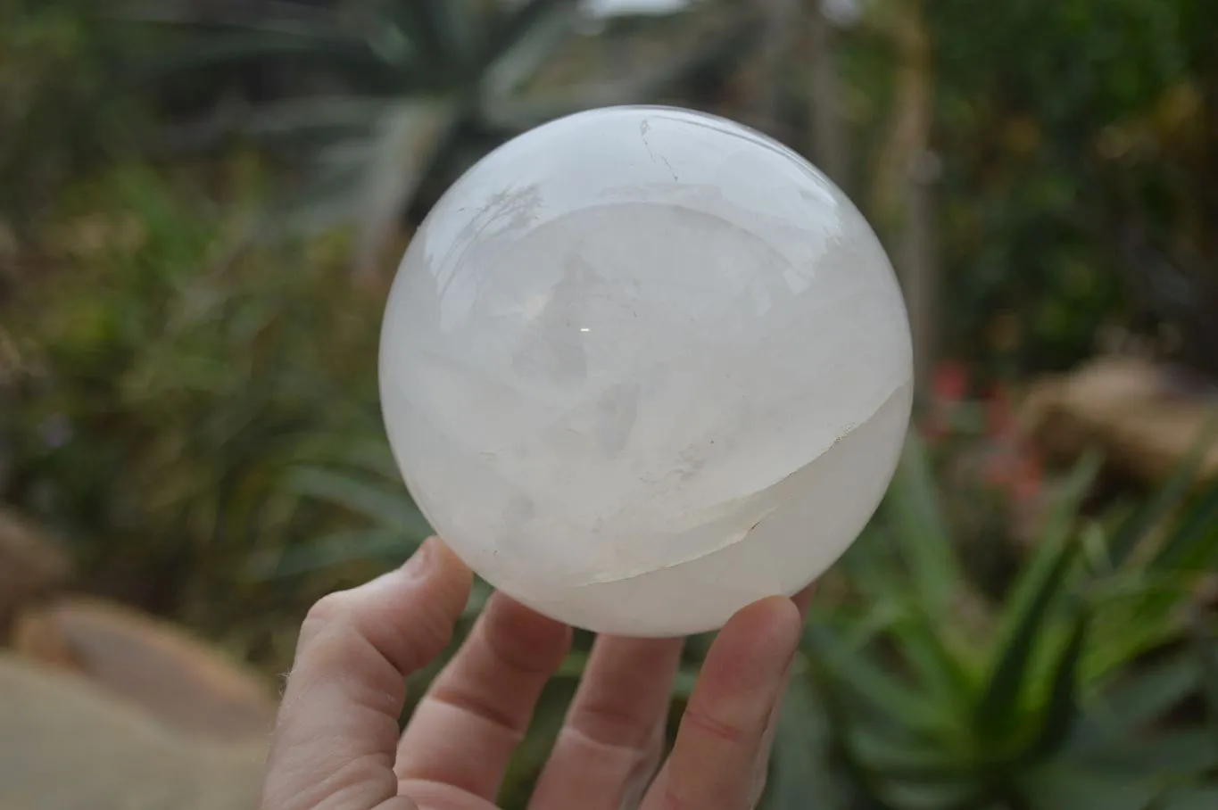 Polished Extra Large Girasol Pearl Quartz Ball  x 1 From Madagascar