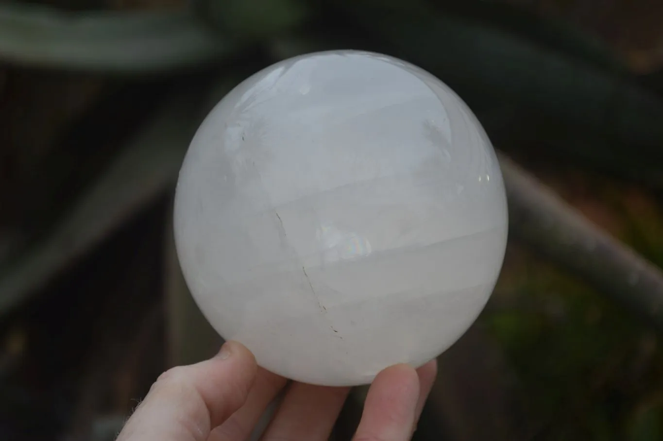 Polished Extra Large Girasol Pearl Quartz Ball  x 1 From Madagascar