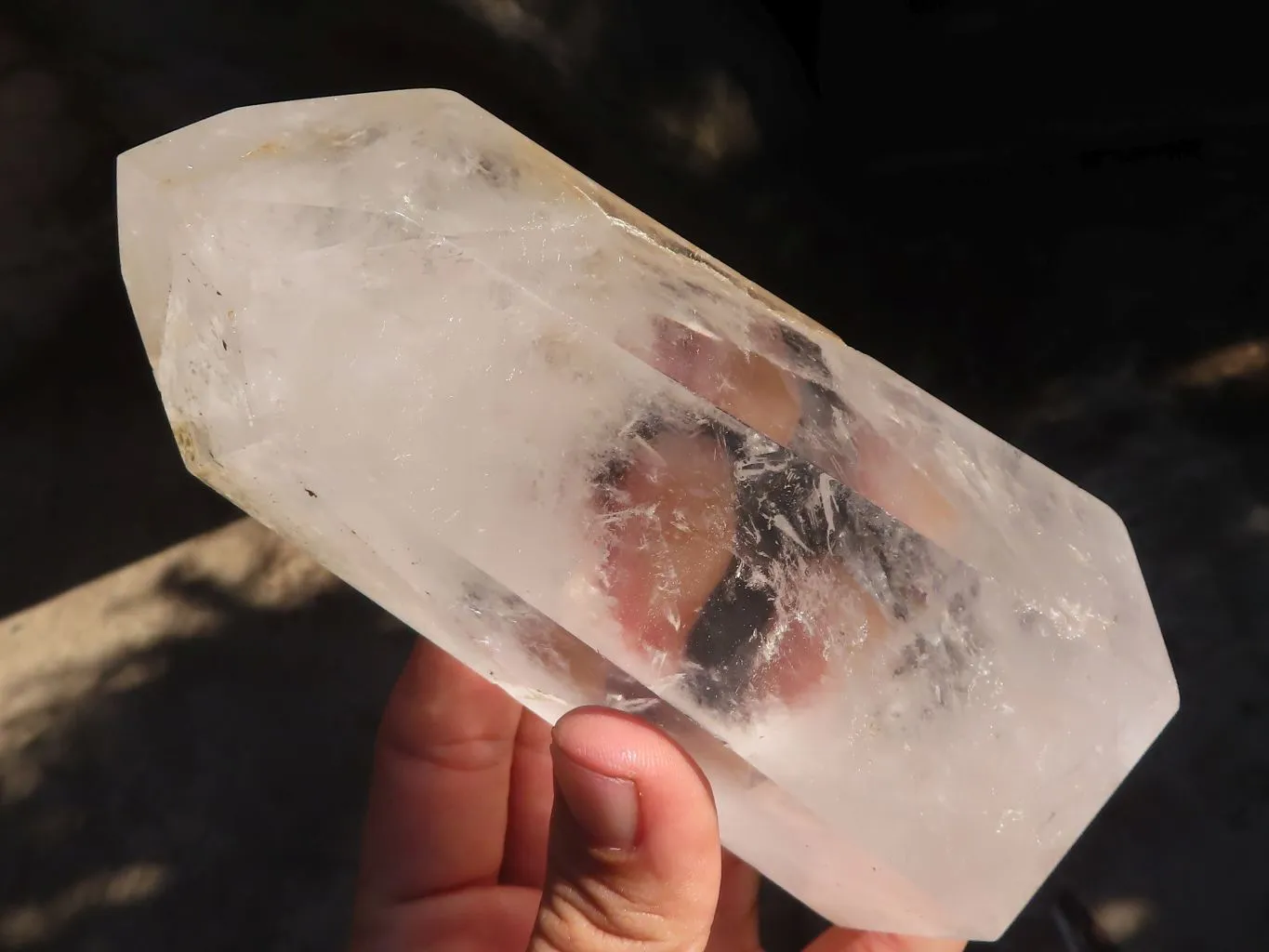 Polished Lovely Pair Of Clear Quartz Points x 2 From Madagascar