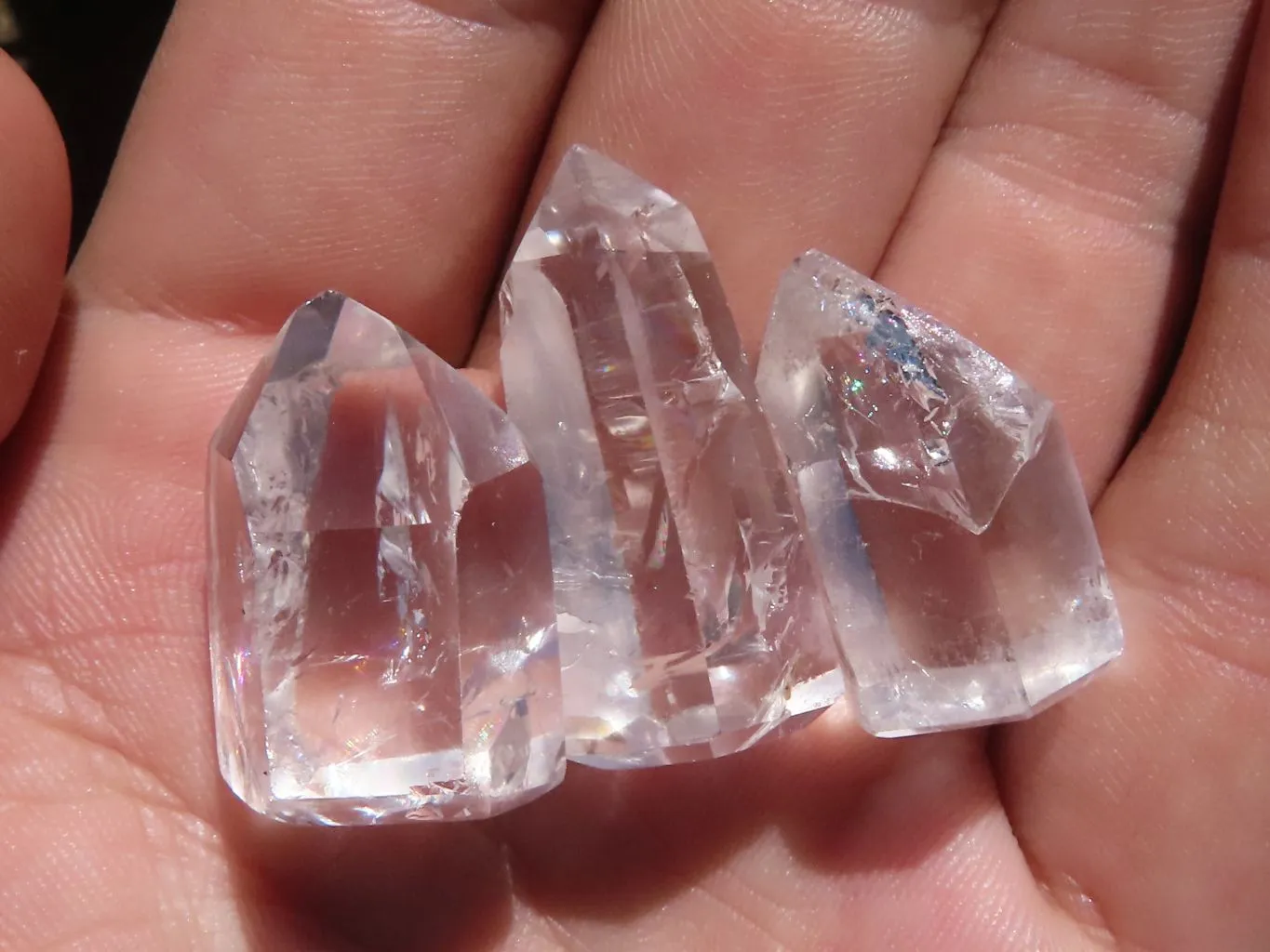 Polished Mini Optic Quartz Crystal Points x 42 From Madagascar