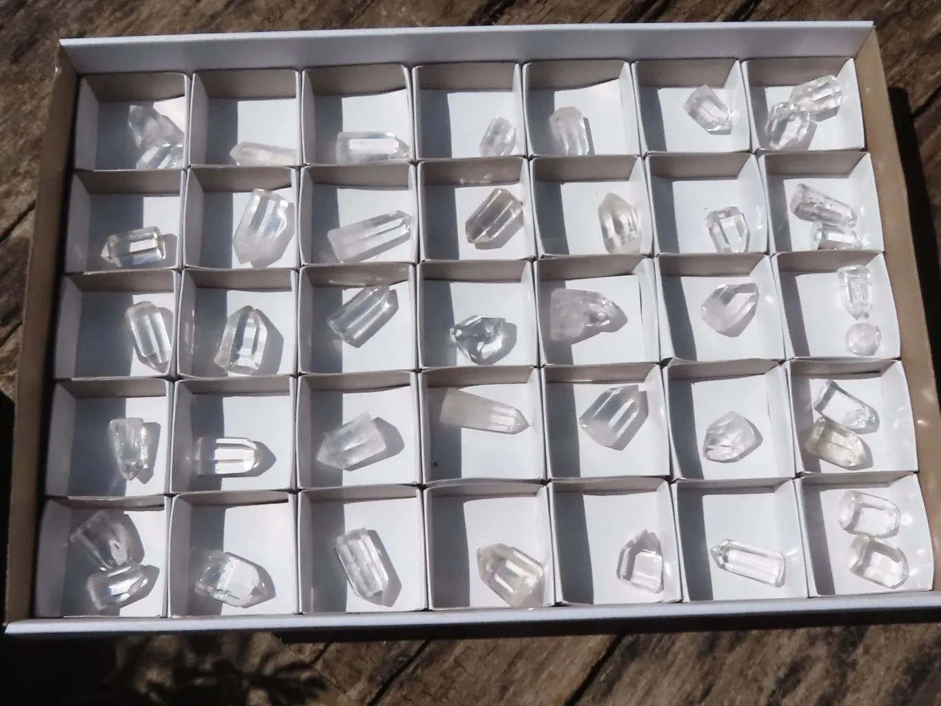 Polished Mini Optic Quartz Crystal Points x 42 From Madagascar