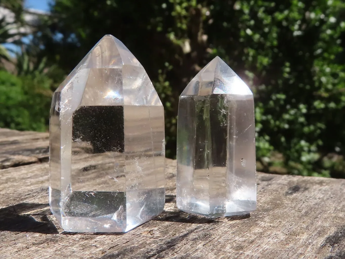 Polished Mini Optic Quartz Crystal Points x 42 From Madagascar