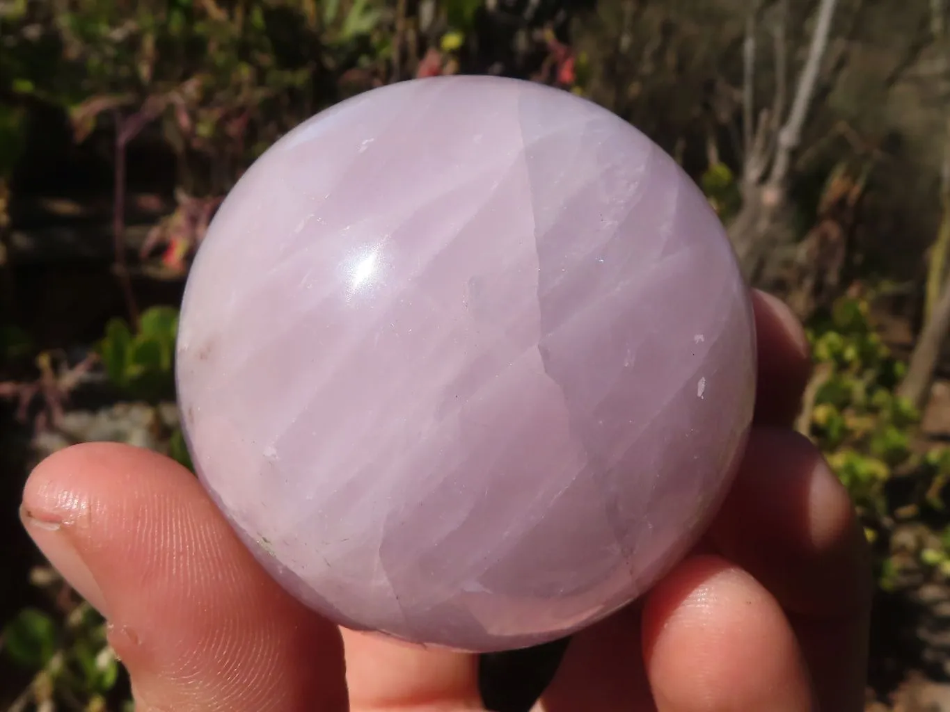 Polished Star Blue Rose Quartz Spheres x 3 From Ambatondrazaka, Madagascar