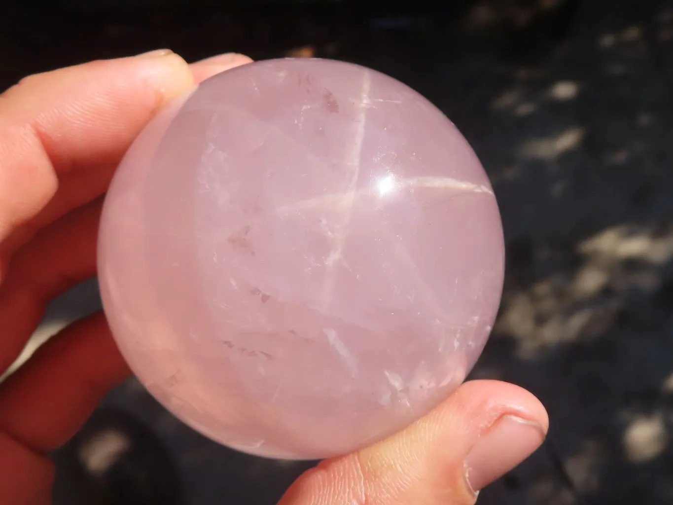 Polished Star Blue Rose Quartz Spheres x 3 From Ambatondrazaka, Madagascar